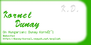 kornel dunay business card
